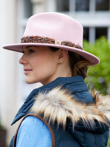 Chapeau richmond plume femme 2 coloris