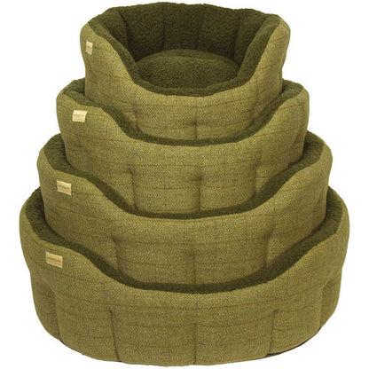 Paniers tweed green check pour chien 4 tailles