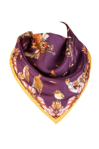 Carré grouse misconduct aubergine gold medium