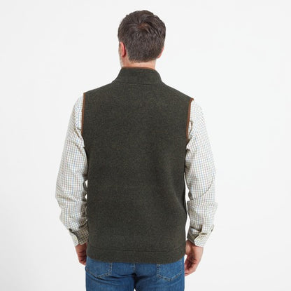Gilet mérinos Orkney loden green