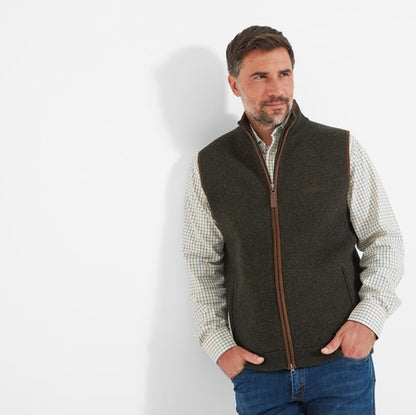 Gilet mérinos Orkney loden green