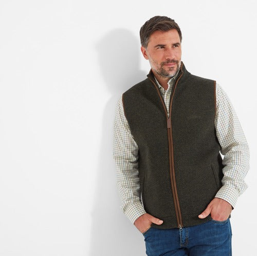 Gilet mérinos Orkney loden green