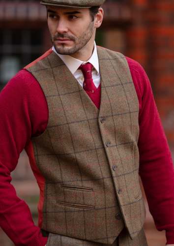 Gilet Compton dos satin thyme