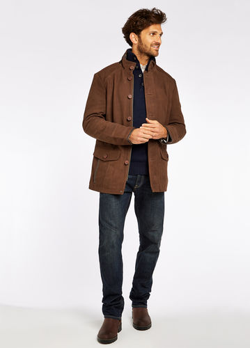 Veste en cuir Moore walnut