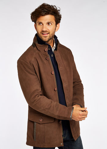 Veste en cuir Moore walnut
