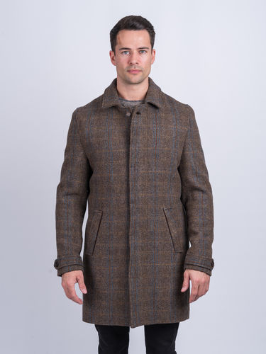 Manteau 3/4 tweed horse brown