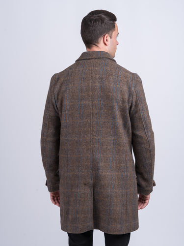 Manteau 3/4 tweed horse brown