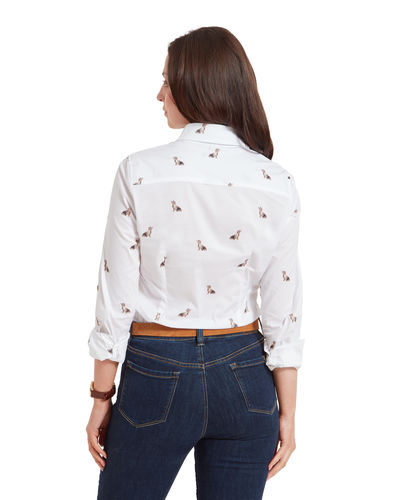 Chemise imprimée teckel femme
