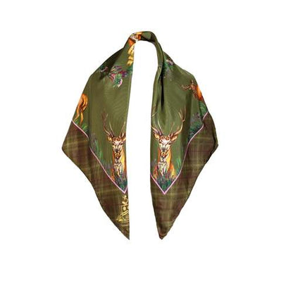Carré Caledonia moss green large