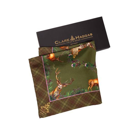 Carré Caledonia moss green medium