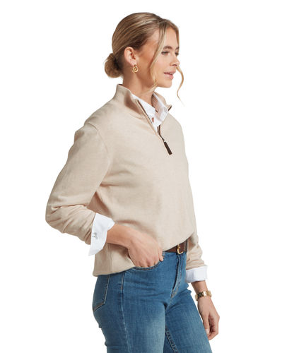 Pull Polperro femme 1/4 zip coton prima 2 coloris