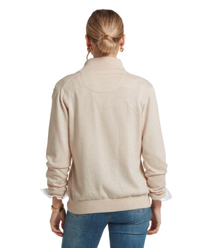 Pull Polperro femme 1/4 zip coton prima 2 coloris