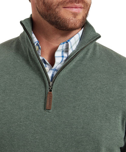 Porthmeor ¼ zip cotton jumper