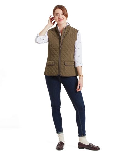 Gilet quilt femme olive