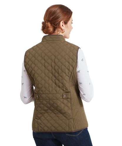 Gilet quilt femme olive