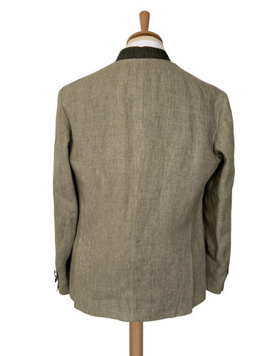Veste autrichienne Murau hell olive en lin