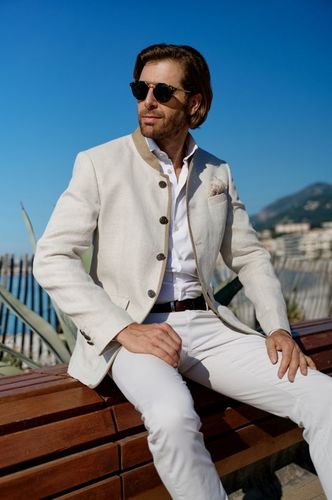Veste autrichienne Brest lin nature