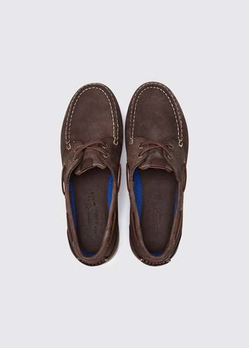 Chaussures bateau Flores Café femme