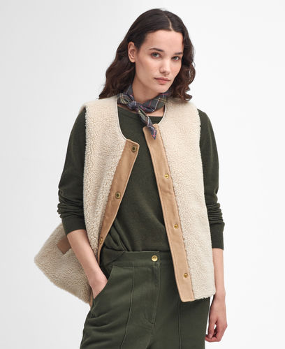 Ecru Dulsie sherpa gilet