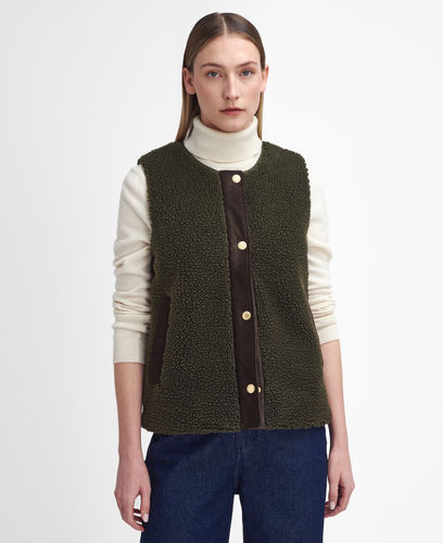Gilet sherpa Dulsie olive