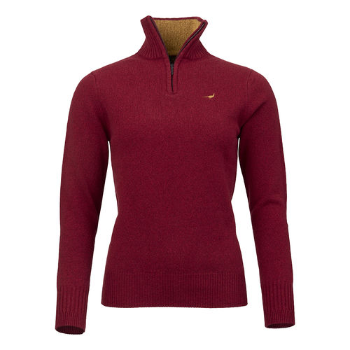 Pull lambswool tyne 1/4 zip femme 5 coloris
