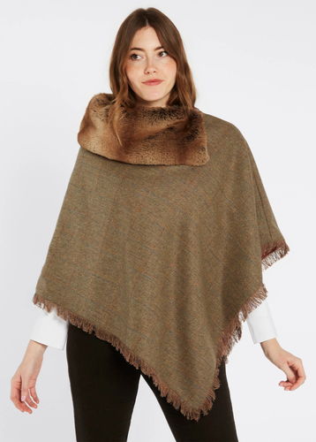 Poncho tweed Silverfir Burren