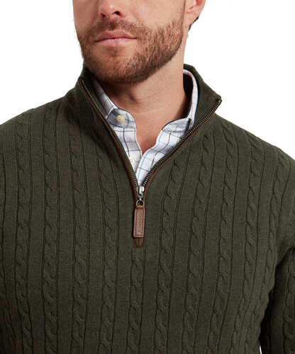 Pull coton cashmere Calton 1/4 zip 3 coloris