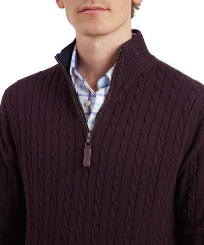 Pull coton cashmere Calton 1/4 zip 3 coloris