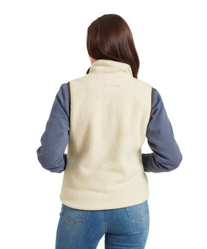 Gilet polaire Lyndon retro écru femme