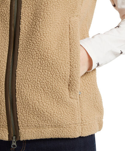 Gilet polaire Lyndon retro tan femme