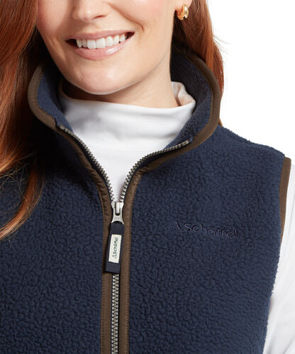 Gilet polaire Lyndon retro navy femme