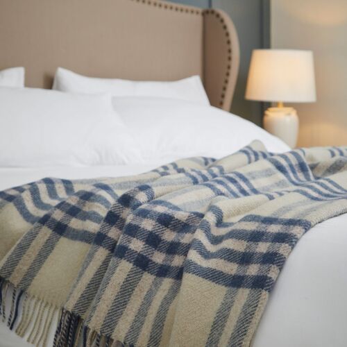 XXL Hex slate blue throw