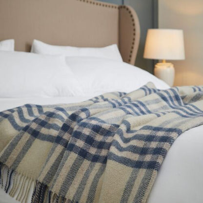 XXL Hex slate blue throw