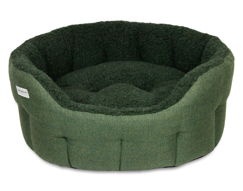 Paniers tweed pine green pour chien 2 tailles
