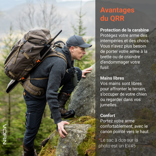 Sac à dos pour carabine EV45 avec QRR