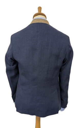 Veste autrichienne Murau dunkel blau en lin