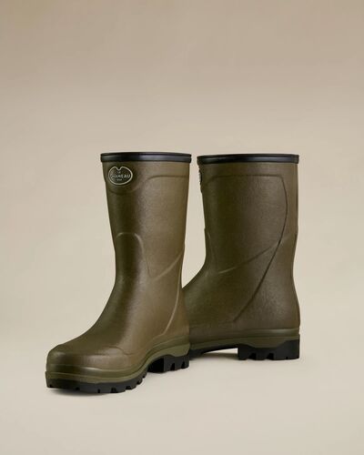 Bottillons country cross homme néoprène vert chameau