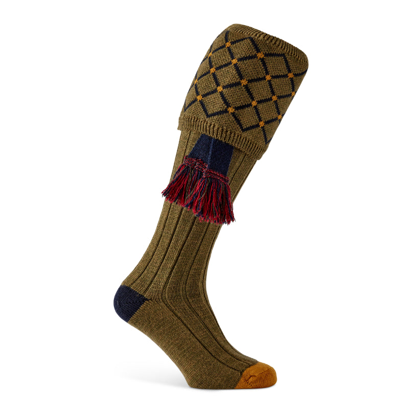 Chaussettes de chasse Regent avec garters Old Sage Pennine