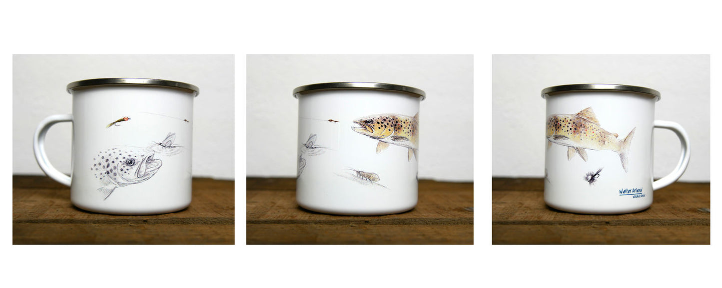 Mugs émaillés fly fishing