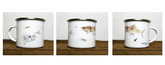 Mugs émaillés fly fishing