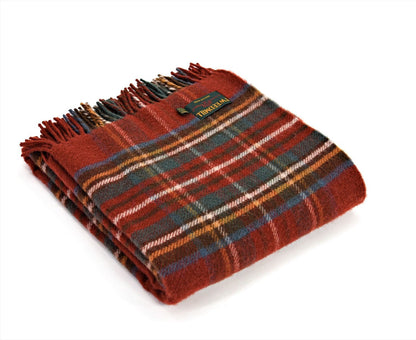 Antique Royal Stewart tartan throw