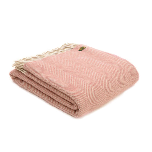 Plaid Lifestyle herringbone Dusky pink/pearl