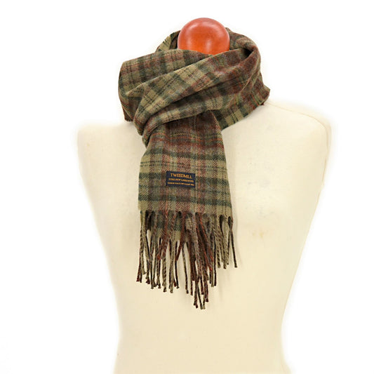 Echarpe country check Olive