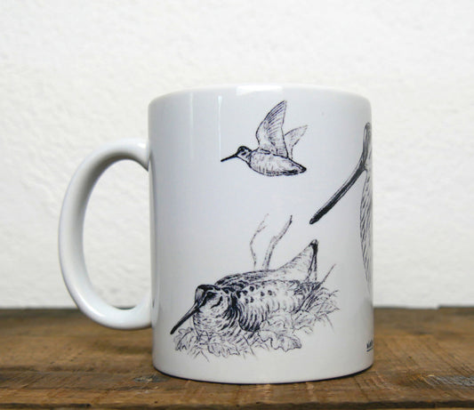 Mugs étude bécasse noir et blanc