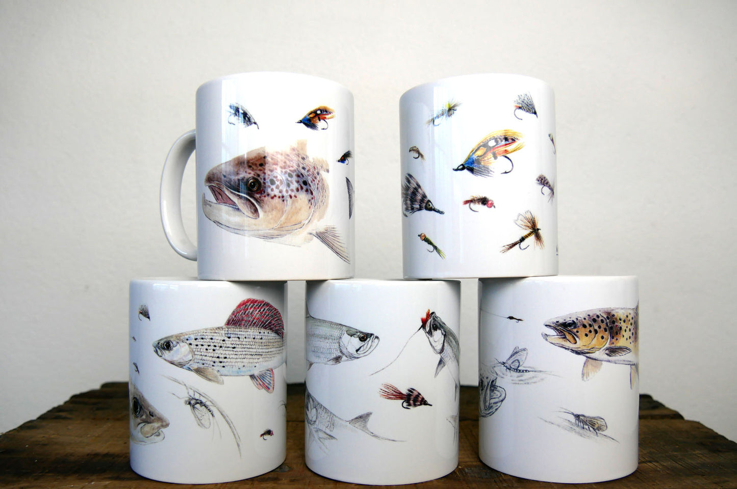 Mugs pêche à la mouche