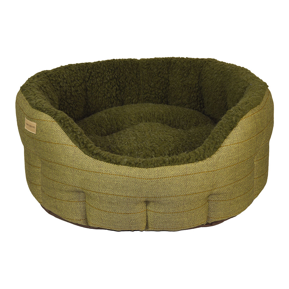 Paniers tweed green check pour chien 4 tailles