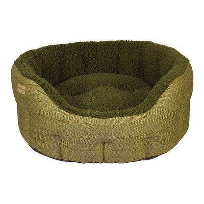 Paniers tweed green check pour chien 4 tailles