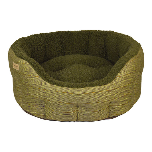 Paniers tweed green check pour chien 4 tailles