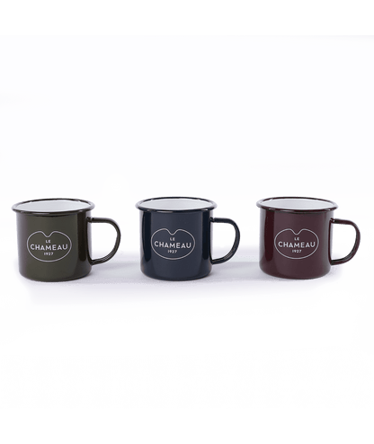 Enamel mug, 3 colours