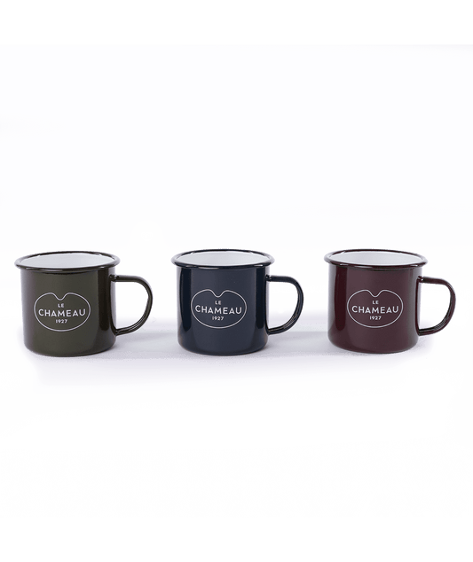 Enamel mug, 3 colours